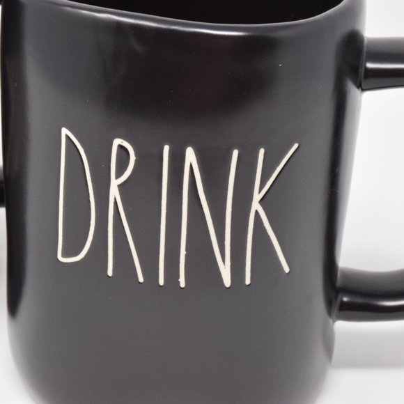 Rae Dunn Drink Mug Black & White New Cup By Magenta Halloween Set of 2 Cup - Picture 2 of 10